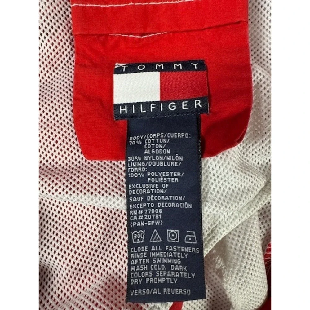 Tommy Hilfiger Swim Shorts Mens Size Medium‎ Red Lined